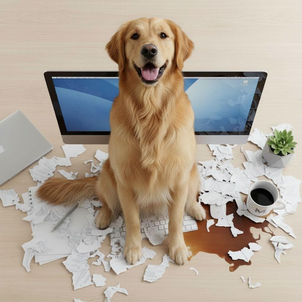 Dog In The Office prank example made with PrankAI
