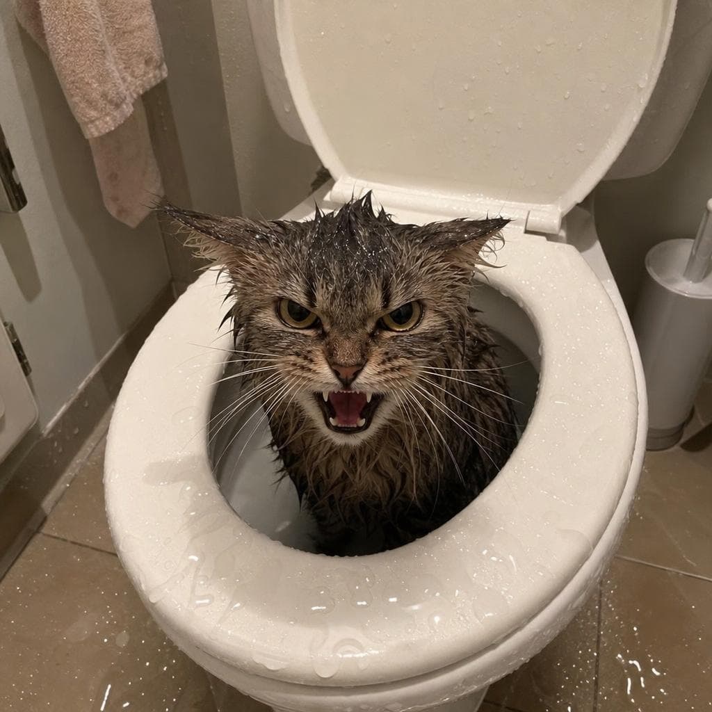 Cat In Toilet prank example made with PrankAI