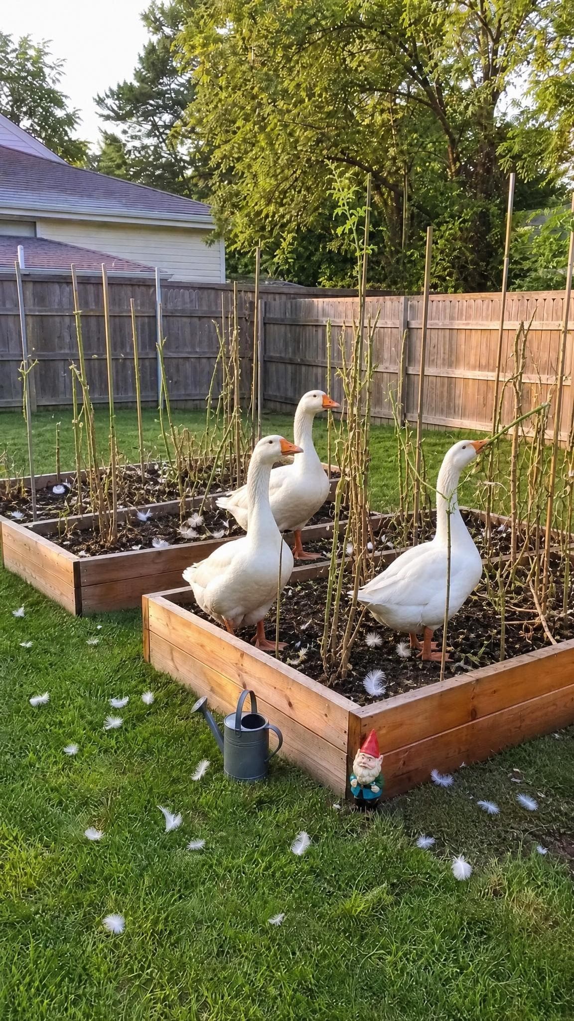 Geese in the Garden prank example made with PrankAI