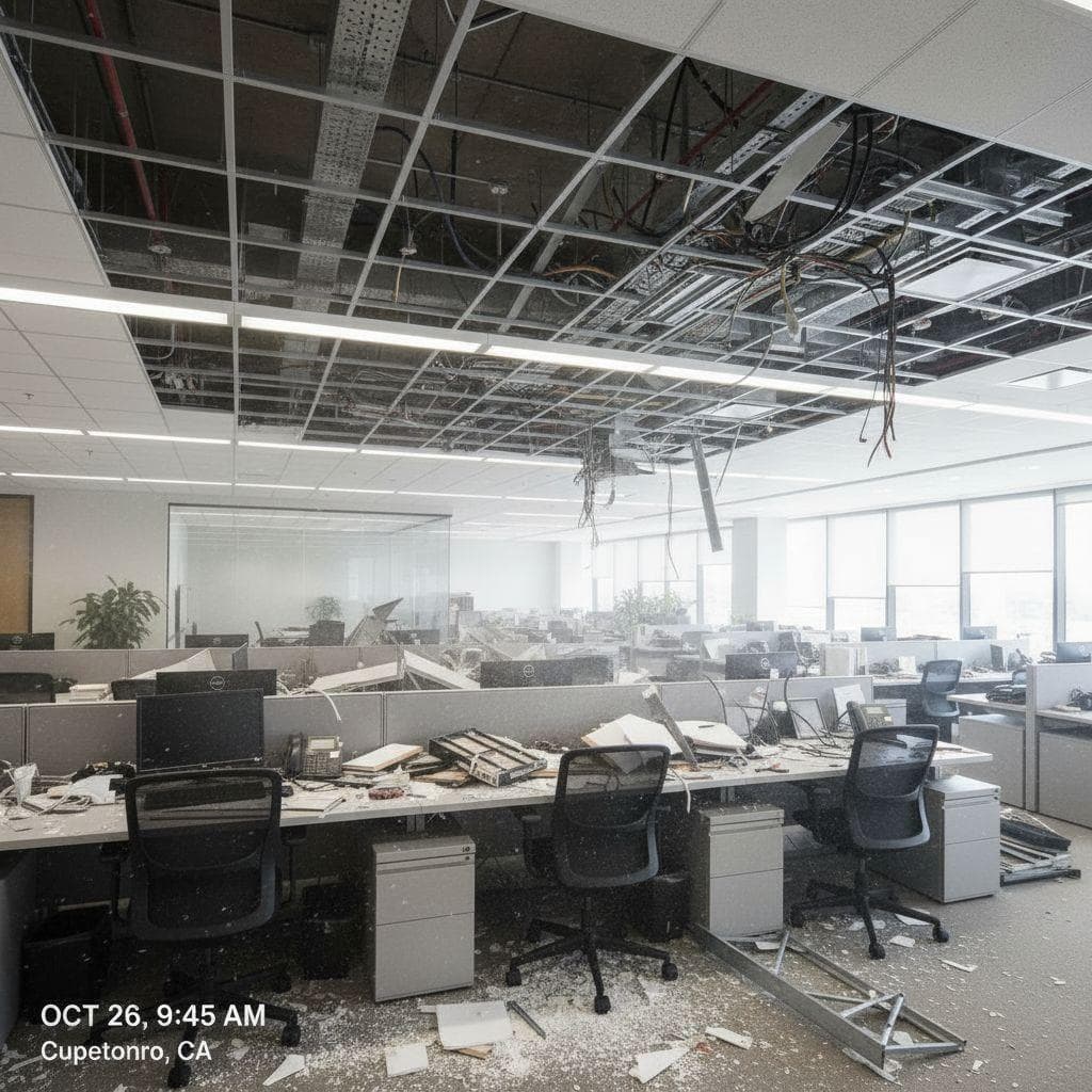 Ceiling Collapsed prank example made with PrankAI