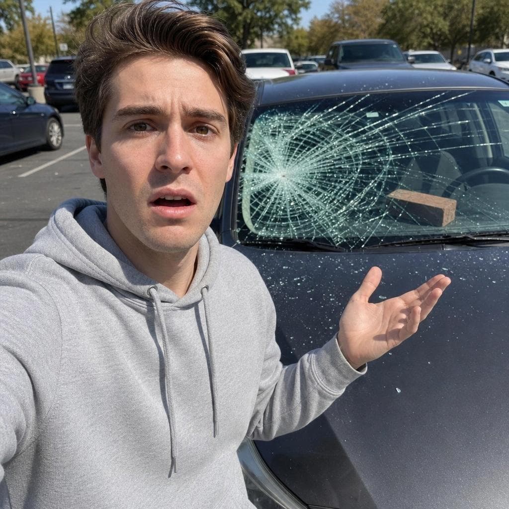 Smashed Windshield prank example made with PrankAI