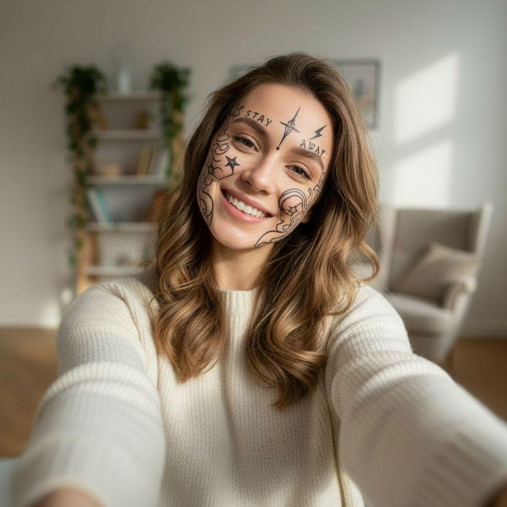 Face Tattoo prank example made with PrankAI