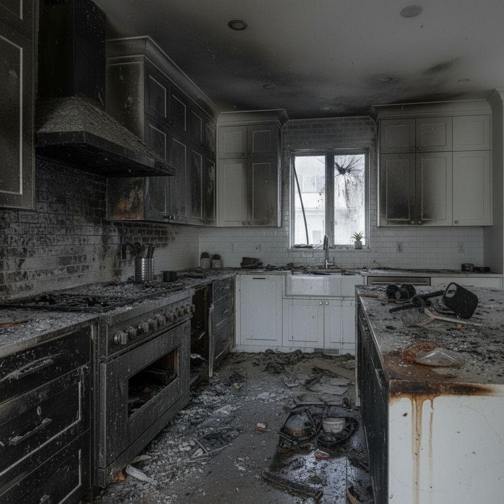 Kitchen Fire prank example made with PrankAI