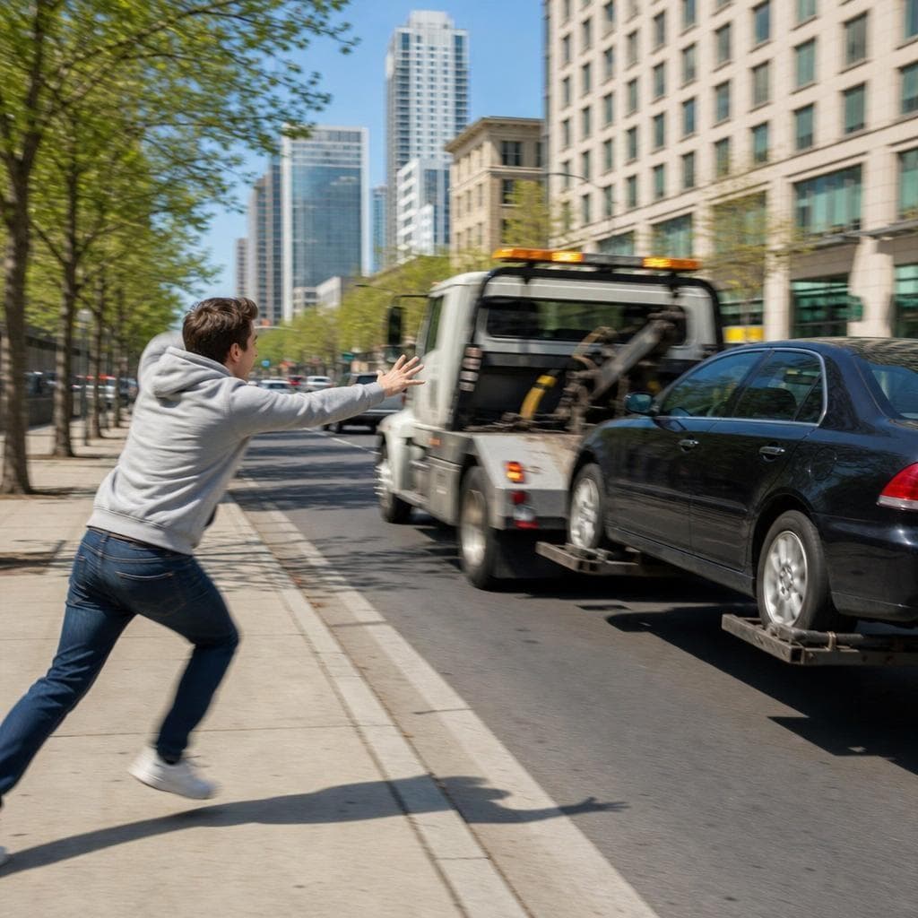 Car Towed prank example made with PrankAI